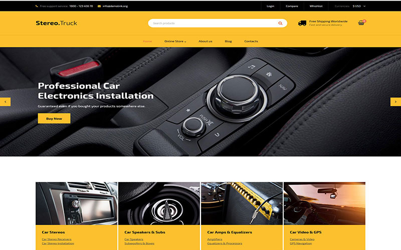 Σχεδίαση eshop ηλεκτρονικού καταστήματος Car Audio
