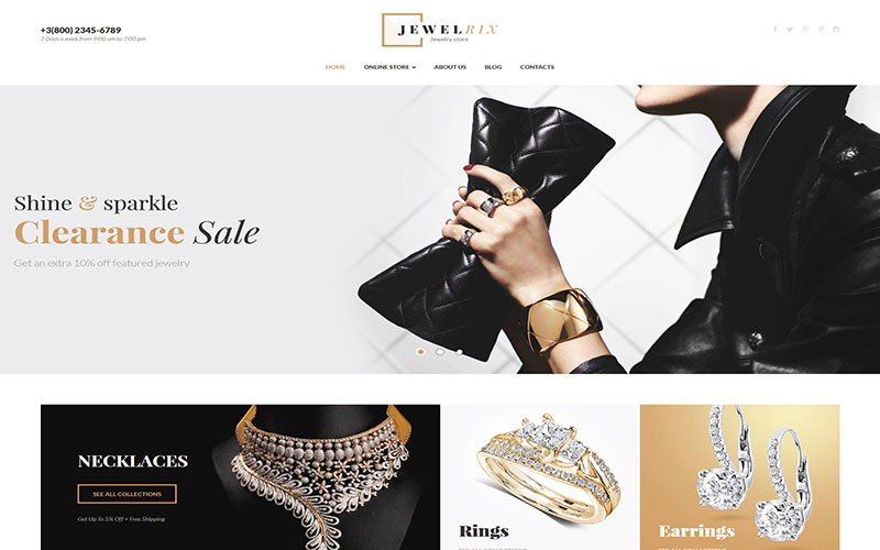 Κατασκευή ηλεκτρονικού καταστήματος eshop Jewelry Collection