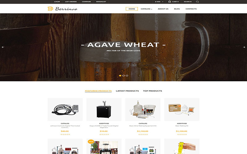 Σχεδίαση eshop ηλεκτρονικού καταστήματος Brewery