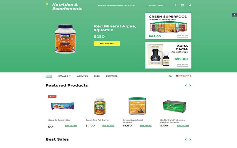 Σχεδίαση eshop ηλεκτρονικού καταστήματος Nutrition Supplements