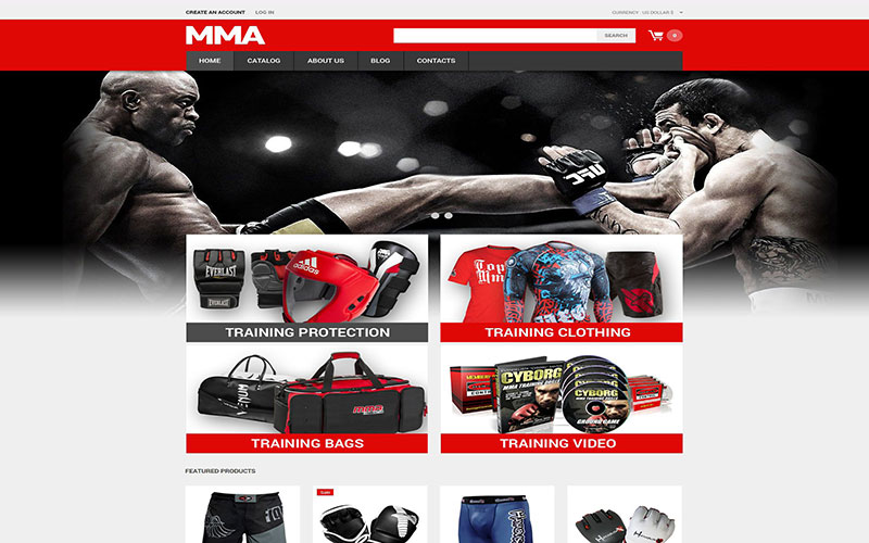 Σχεδίαση eshop ηλεκτρονικού καταστήματος Martial Arts