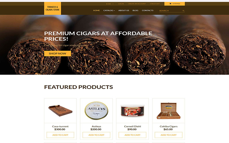 Σχεδίαση eshop ηλεκτρονικού καταστήματος Tobacco